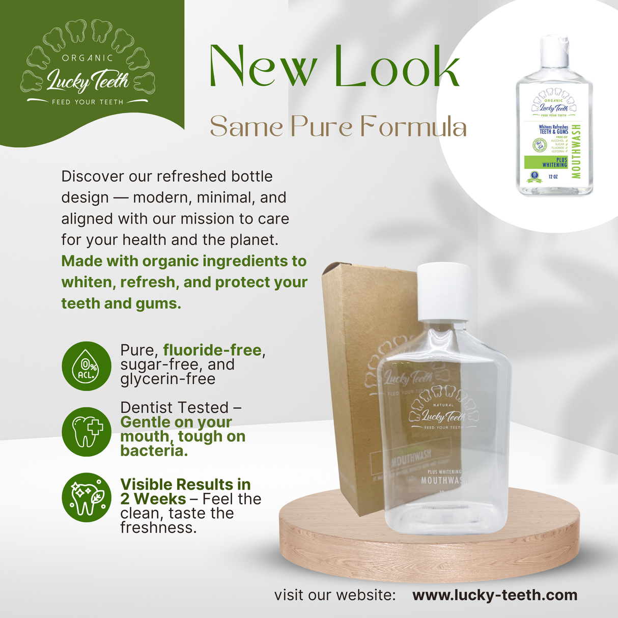 Organic Whitening Mouthwash - Teeth Whitening Mouthwash.