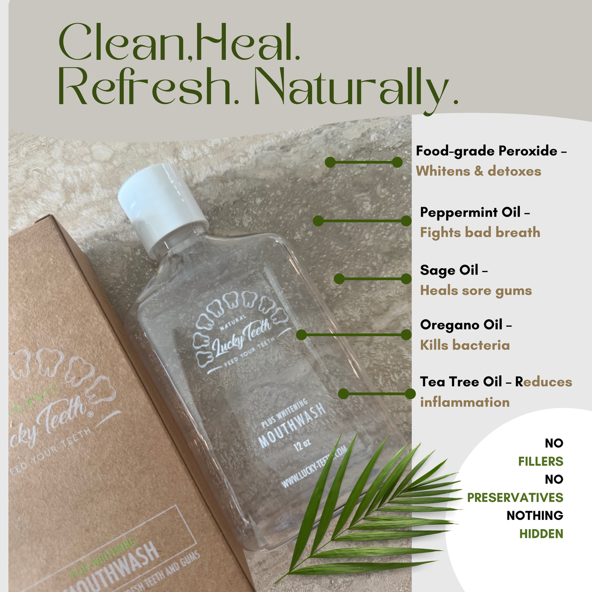 Organic Whitening Mouthwash - Teeth Whitening Mouthwash.