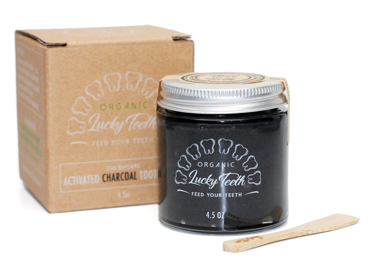 organic zero waste charcoal toothpaste glass jar eco friendly