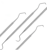 Double-ended Tooth Scaler for Teeth Observation / Cleaning - Stainless Steel.