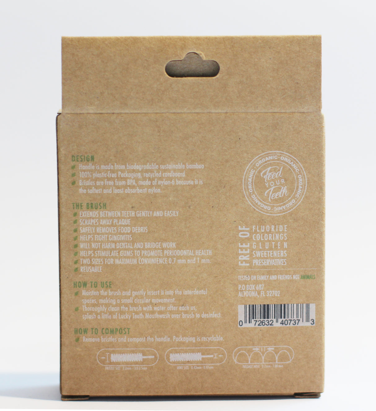 Compostable and Biodegradable Brush / Flossers