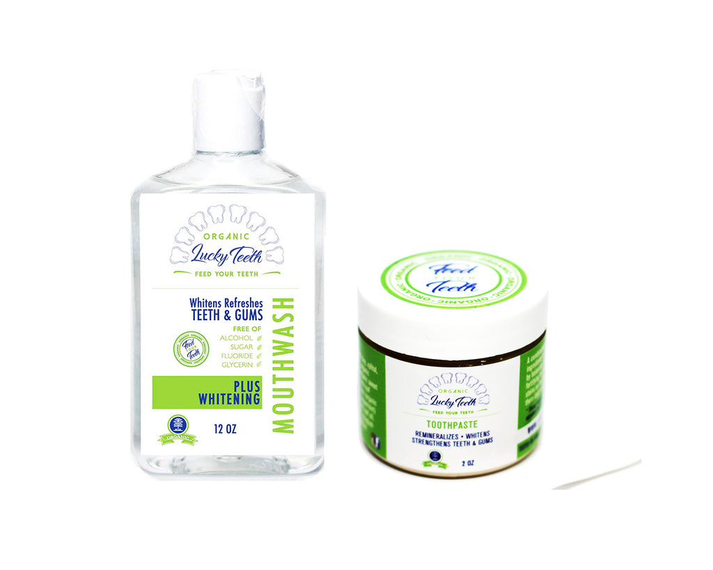 Organic Oral Care Pack - Mouthwash (12oz) and Toothpaste (2oz)