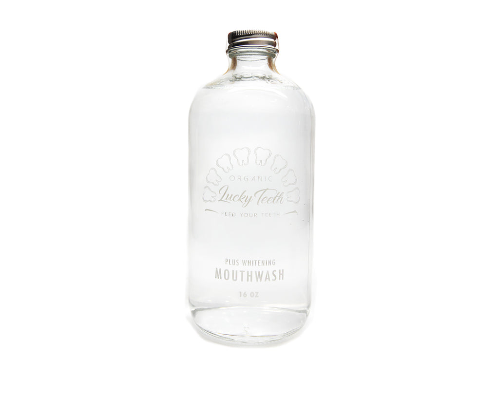 Organic Whitening Mouthwash in Glass Bottle