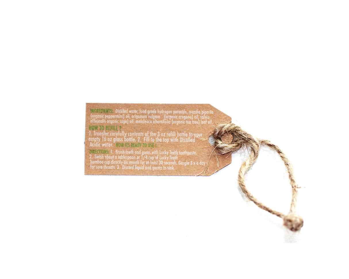 Organic Plus Whitening Mouthwash - REFILL CONCENTRATED - Glass Jar 3 oz