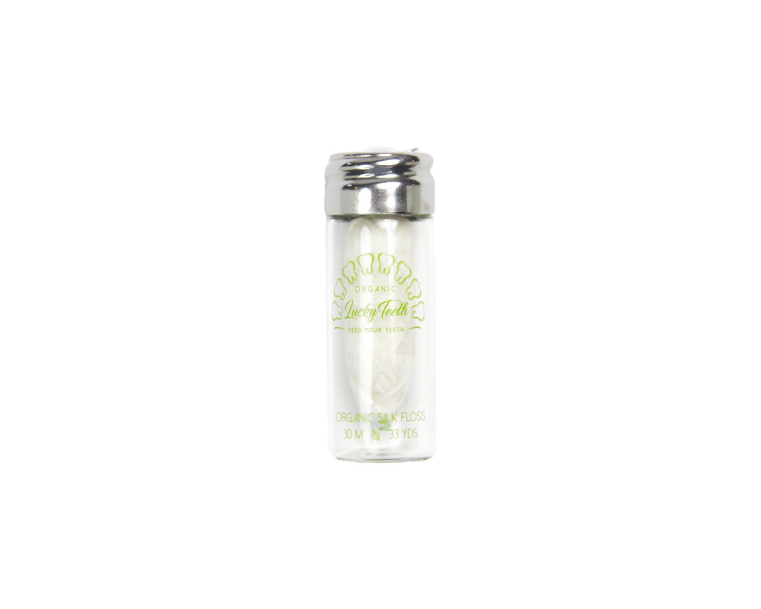 lucky teeth bamboo floss Organic Silk Floss - 30m Glass Jar