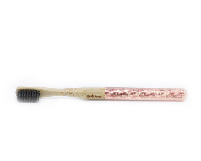 Replaceable Bamboo Toothbrush Copper Handle